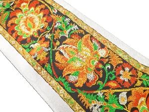 花唐草模様織出し袋帯